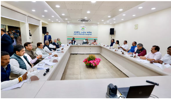 Congress President Mallikarjun Kharge chaired a meeting of the Central Election Committee on Thursday, where the party’s top leadership deliberated on the candidates for 60 seats.