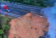 Photo of Heavy rains wreak havoc in China, section of highway collapses; at least 19 dead