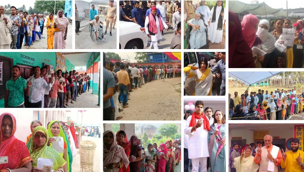 The voting process for the Lok Sabha elections in Uttar Pradesh began at 7 am.