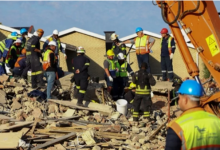 Photo of In a coastal city of South Africa, the rescue team worked throughout the night after a multi-story apartment complex collapsed on Monday.
