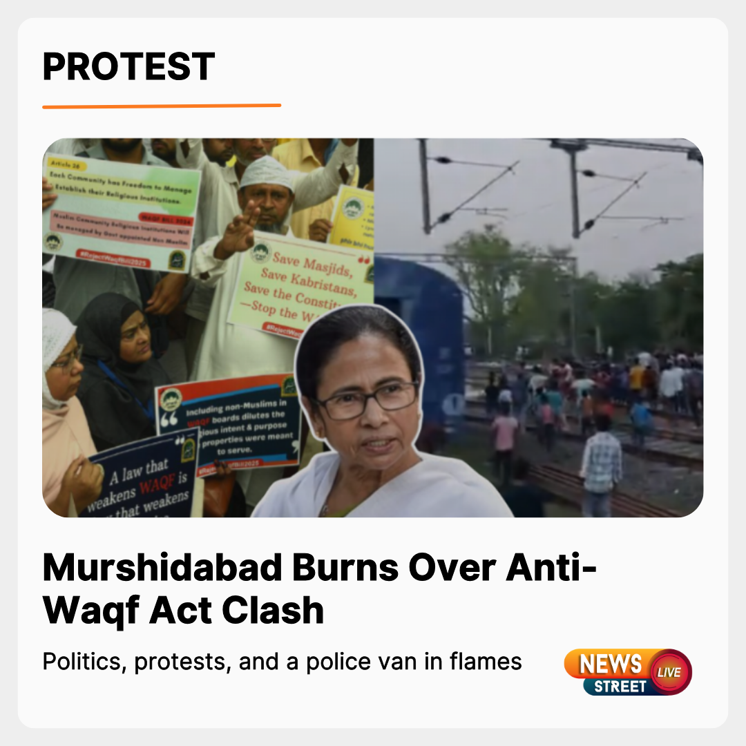 Anti-Waqf Act Protest Turns Violent in Bengal’s Murshidabad, BJP Slams Mamata for ‘Muslim Appeasement’ Anti-Waqf Act Protest Turns Violent in Bengal’s Murshidabad, BJP Slams Mamata for ‘Muslim Appeasement’