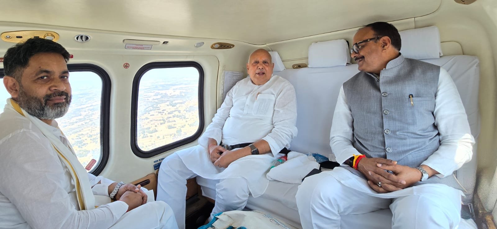 On CM Yogi Adityanath’s directions, Deputy CM and Agriculture Minister carry out aerial survey