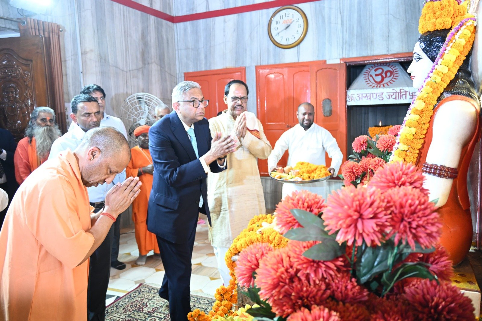 Tata Sons Chairman Visits Guru Gorakhnath Temple with Chief Minister Yogi Adityanath