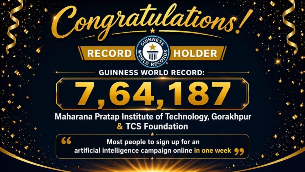 Gorakhpur Enters Guinness World Records for AI Awareness, Sets Record with 7.64 Lakh Registrations 1 WhatsApp Image 2026 04 15 at 22.51.22