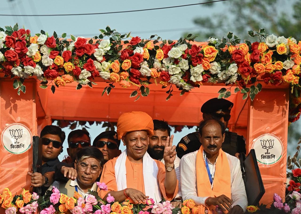 CM Yogi Campaigns in Mathabhanga and Dhupguri, Criticises TMC and Seeks Support for BJP Candidates